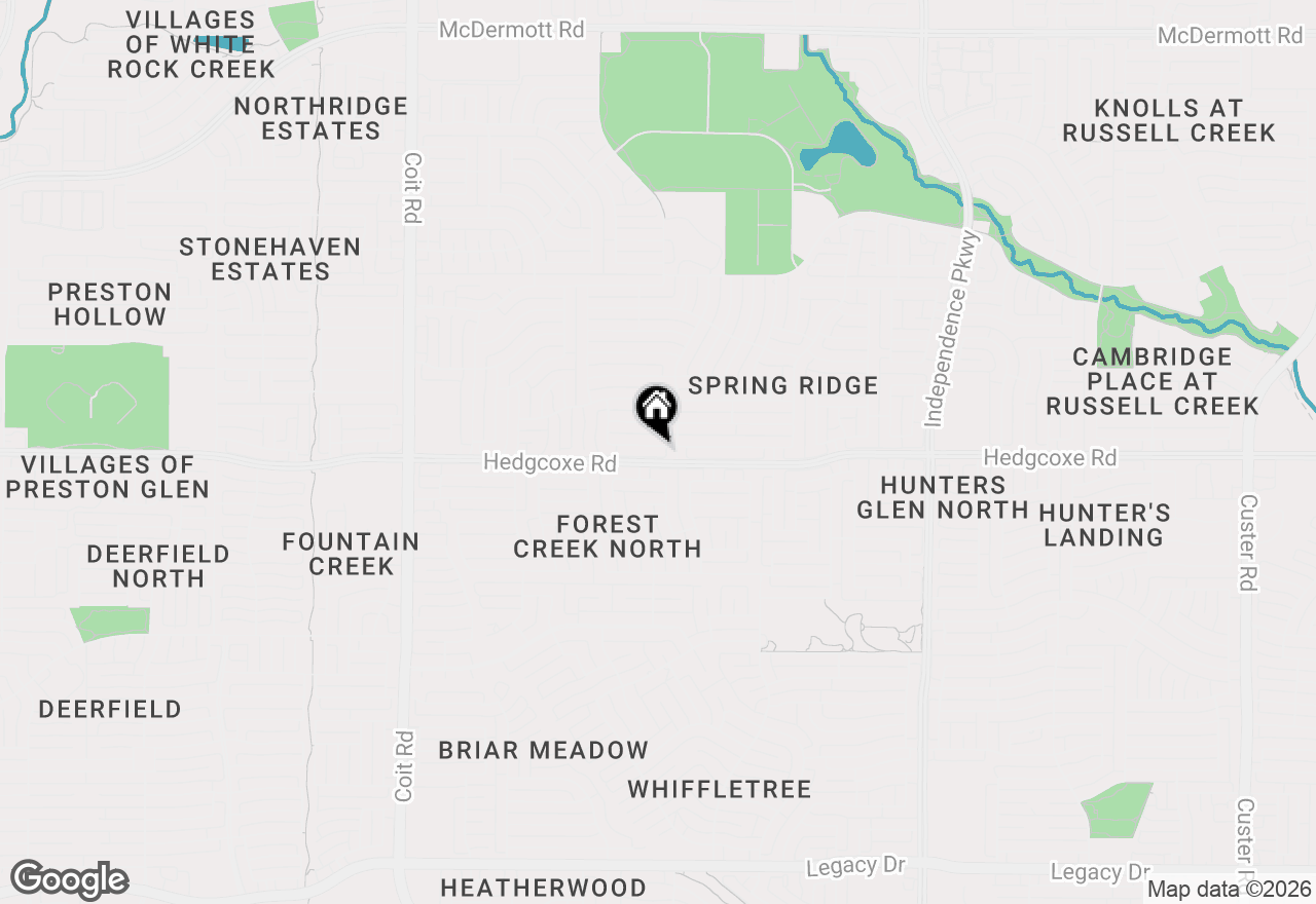 Map of 3508 Spring Mountain Drive, Plano, TX 75025