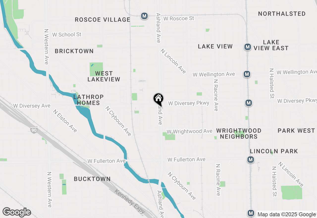 Map of 2736 N Ashland Avenue #3N, Chicago, IL 60614