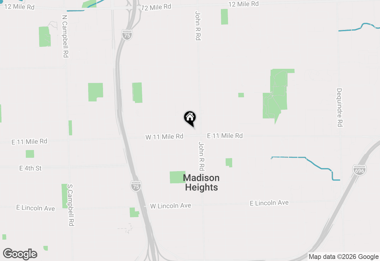 Map of 27033 Brush Street, Madison Heights, MI 48071
