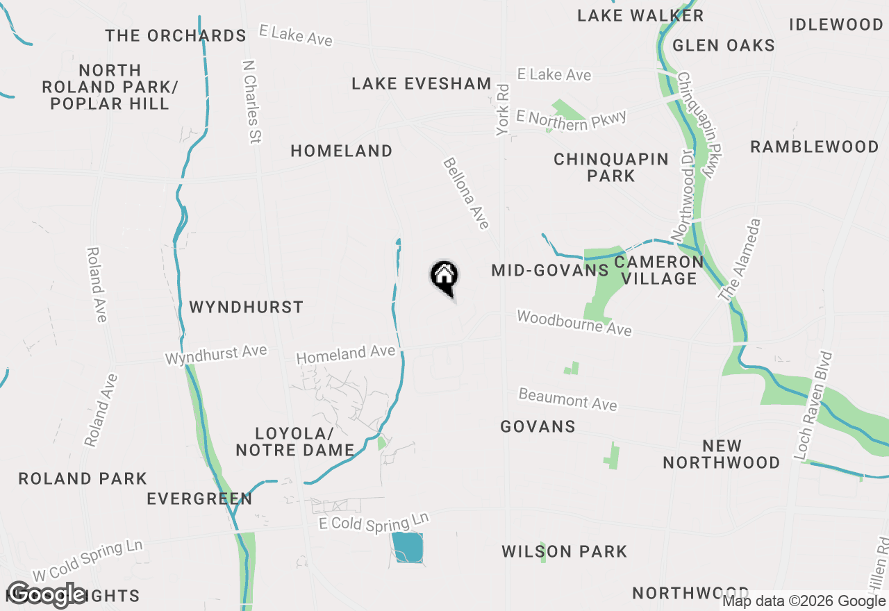 Map of 323 Broadmoor Road, Baltimore, MD 21212