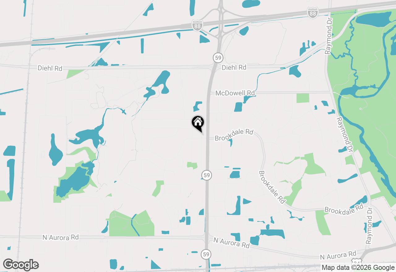 Map of 30W044 Bruce Lane, Naperville, IL 60563