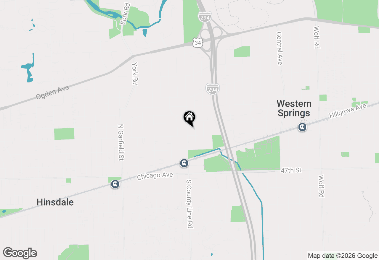 Map of 313 N County Line Road, Hinsdale, IL 60521