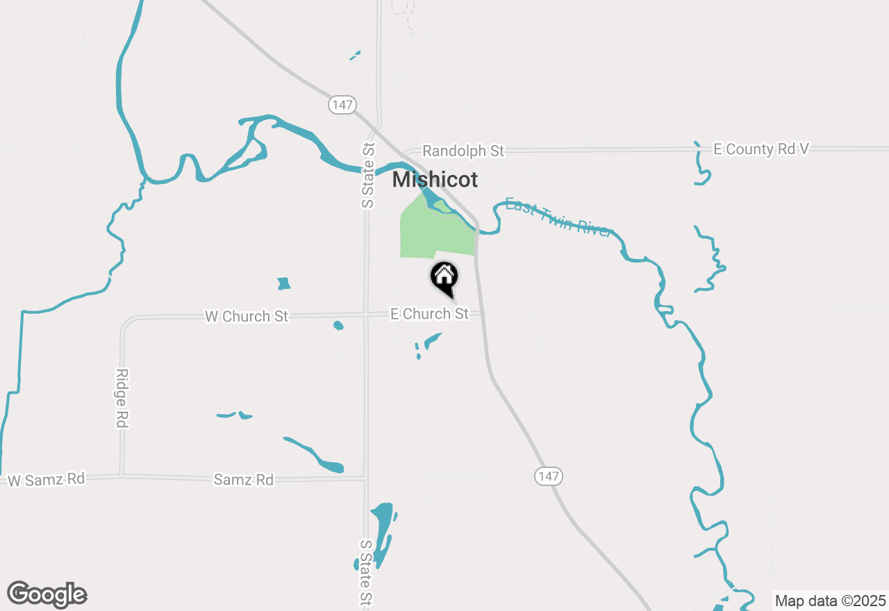 Map of 327 E Church St, Mishicot, WI 54228