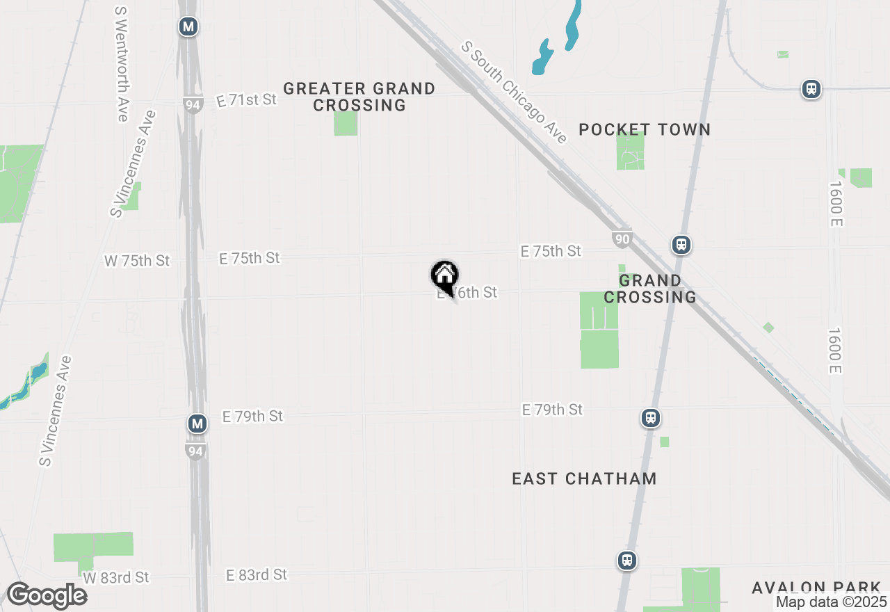 Map of 7619 S Saint Lawrence Avenue, Chicago, IL 60619