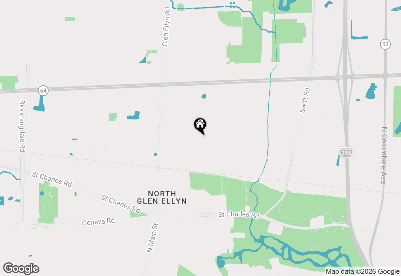Map of 22W155 2nd Street, Glen Ellyn, IL 60137