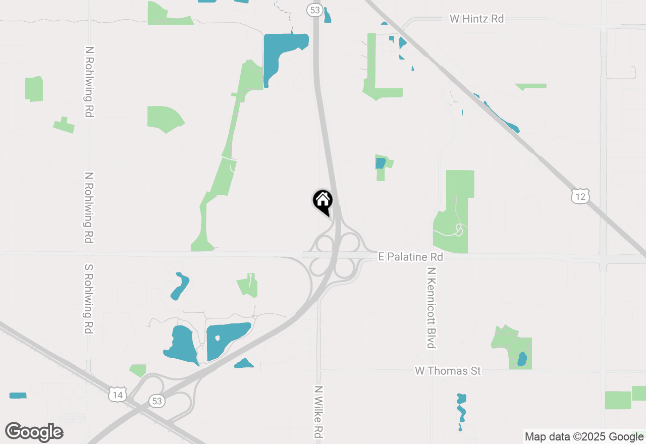 Map of 109 N Wilke Road, Palatine, IL 60074