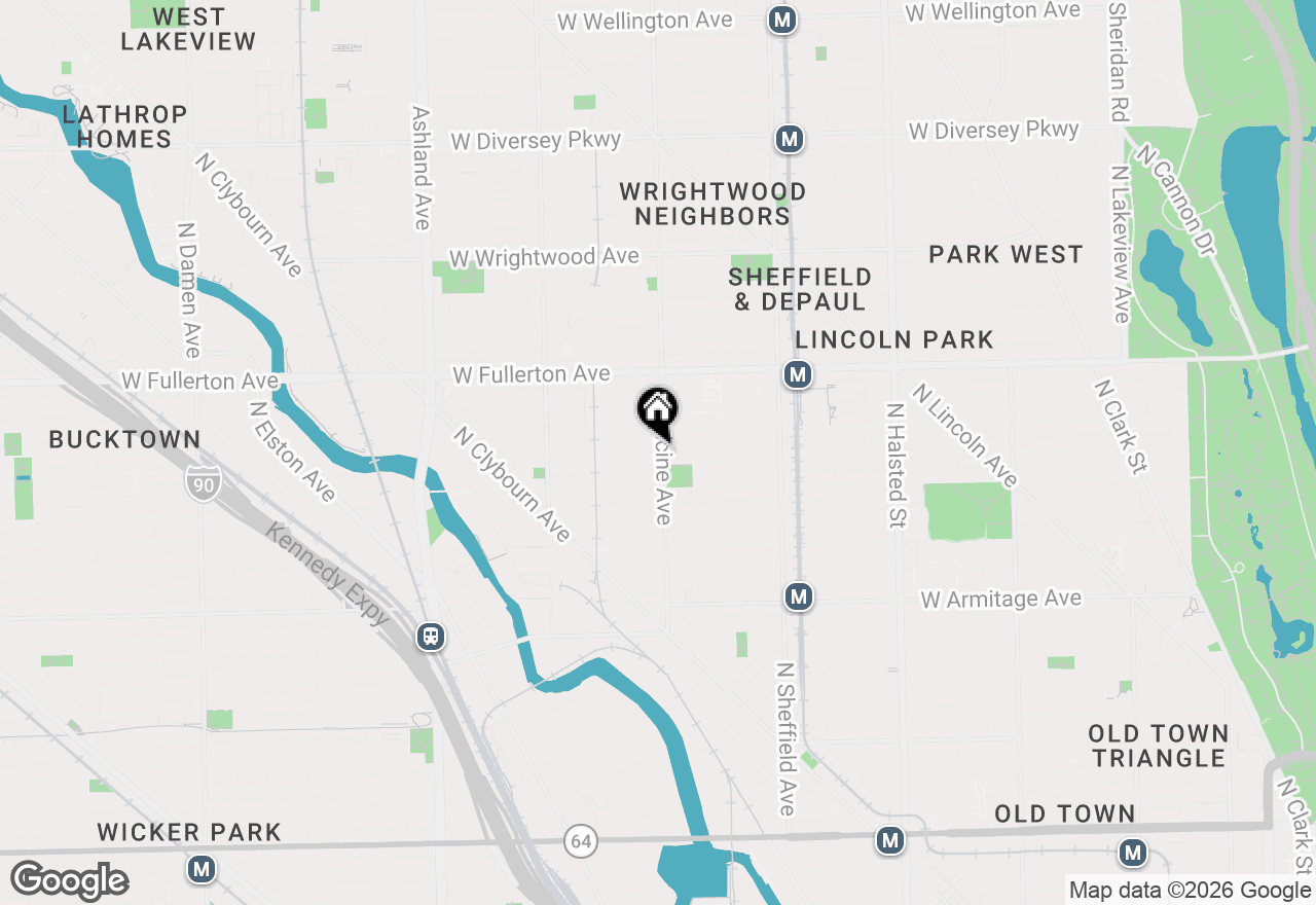 Map of 2234 N Racine Avenue #1S, Chicago, IL 60614