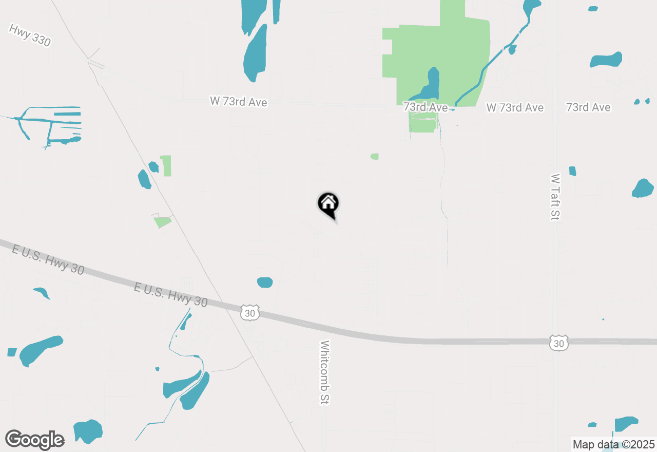 Map of 7705 Whitcomb Street, Merrillville, IN 46410