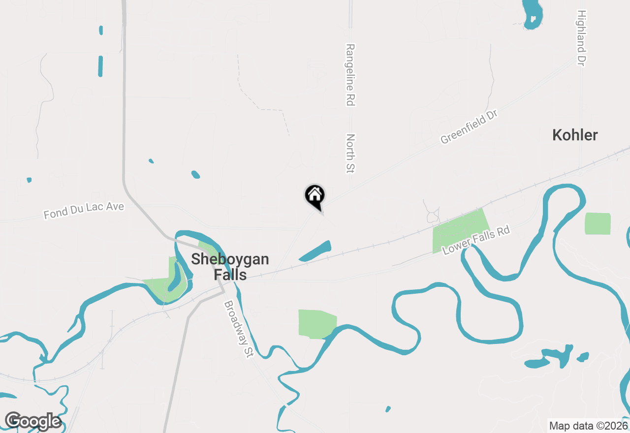 Map of 212 Fond Du Lac Ave, Sheboygan Falls, WI 53085