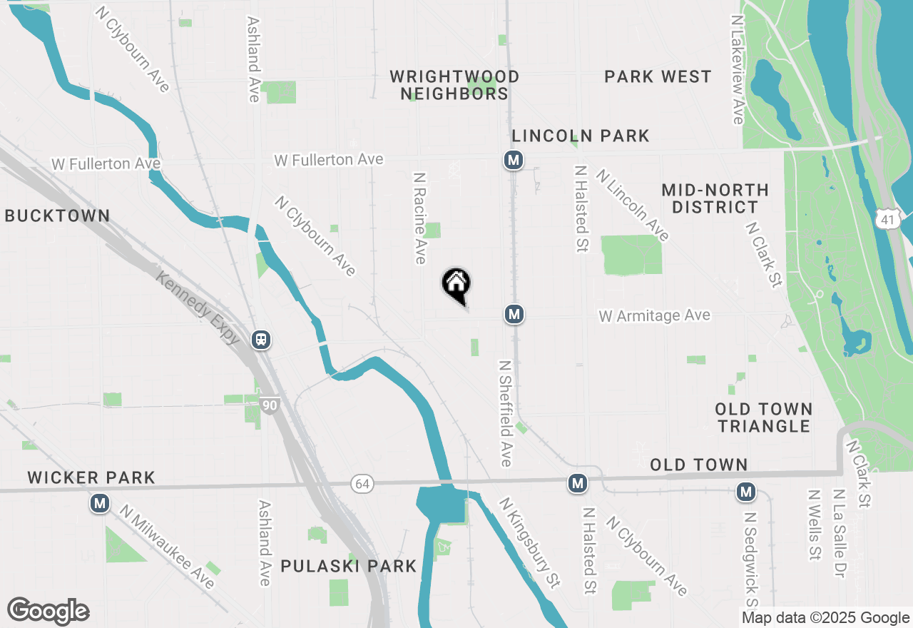 Map of 1120 W Armitage Avenue #201, Chicago, IL 60614