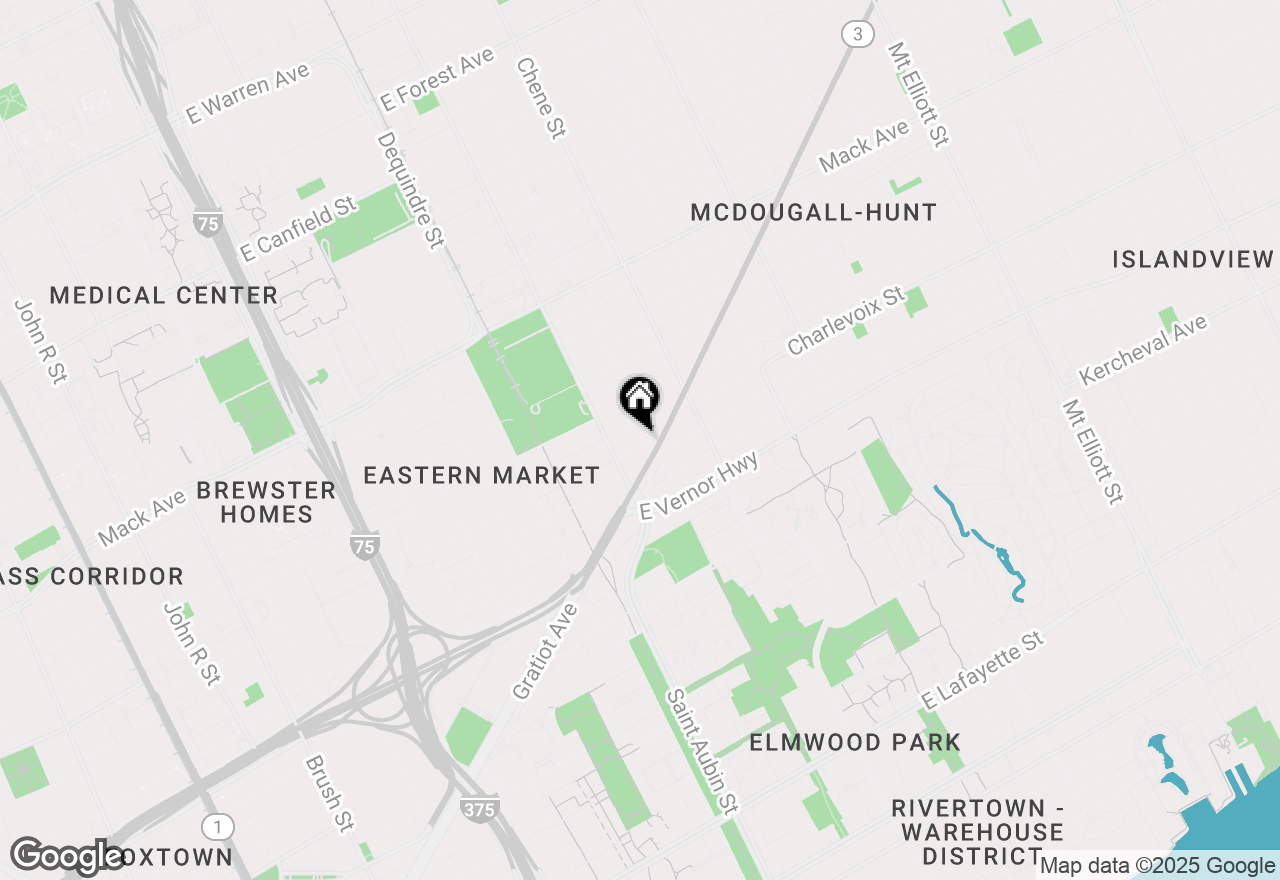 Map of 2155 Alfred Street, Detroit, MI 48207