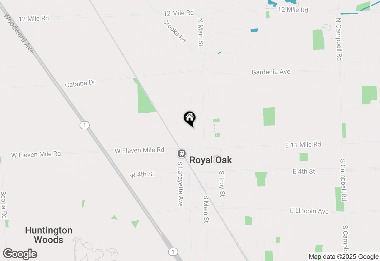 Map of 308 N Washington Avenue, Royal Oak, MI 48067