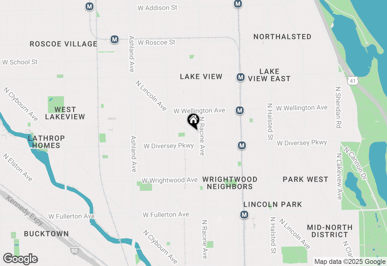 Map of 2847 N Lincoln Avenue #2S, Chicago, IL 60657