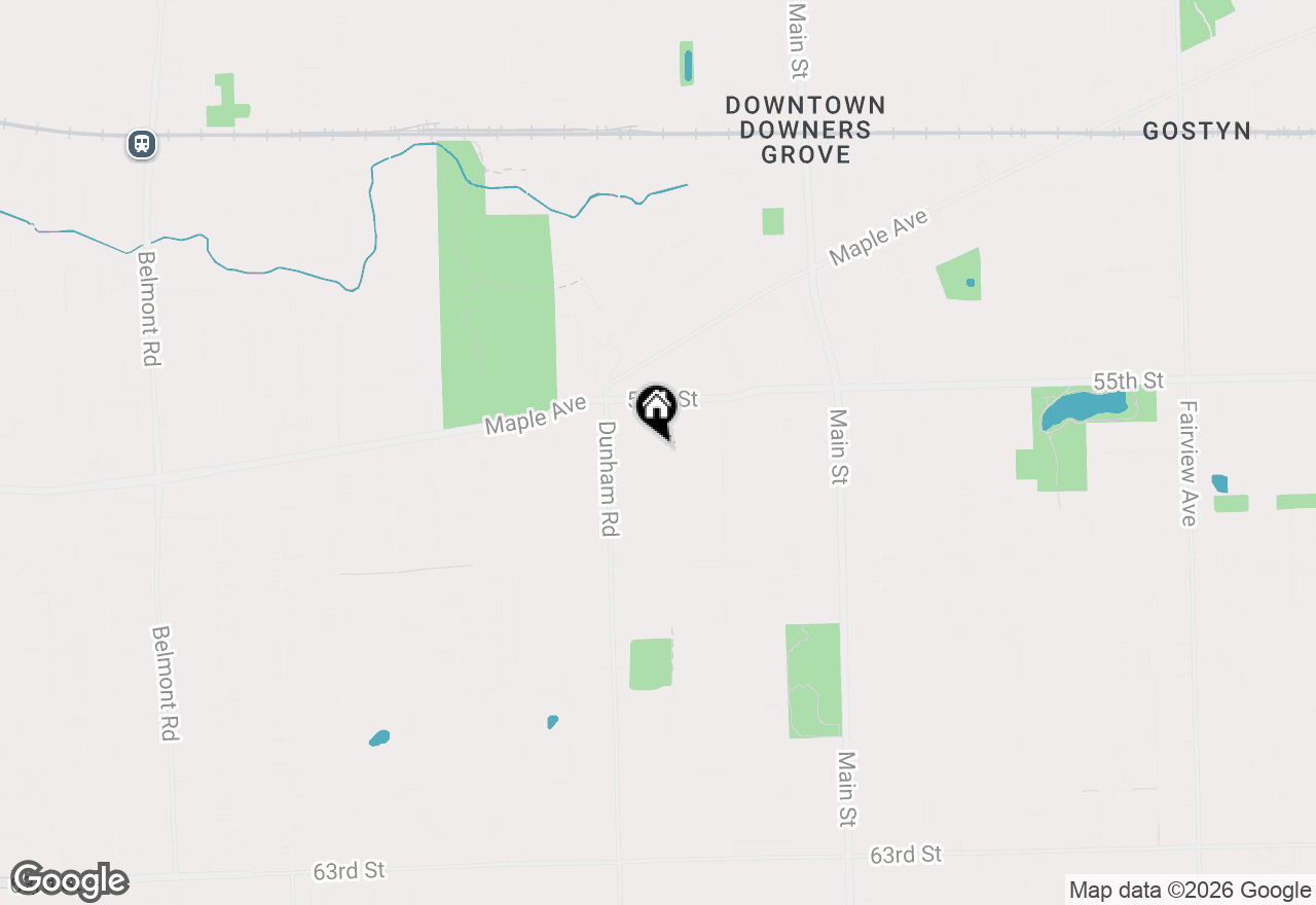 Map of 5536 Middaugh Avenue, Downers Grove, IL 60516