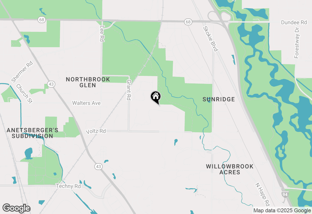 Map of 19 Bridlewood Road, Northbrook, IL 60062