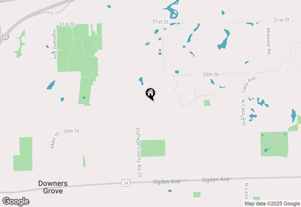 Map of 609 Ridgewood Court, Oak Brook, IL 60523