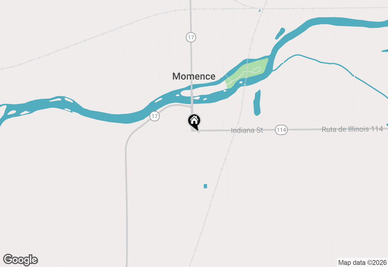 Map of 105 E Indiana Street, Momence, IL 60954