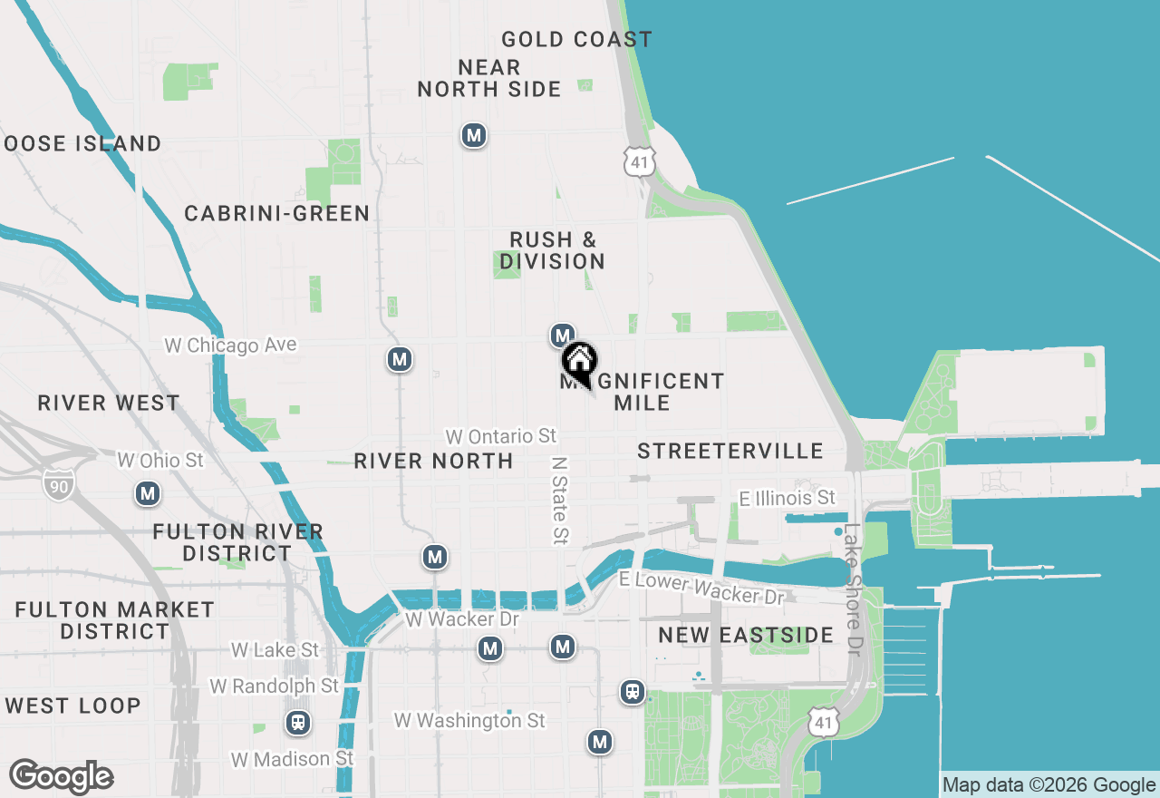 Map of 21 E Huron Street #3204, Chicago, IL 60611
