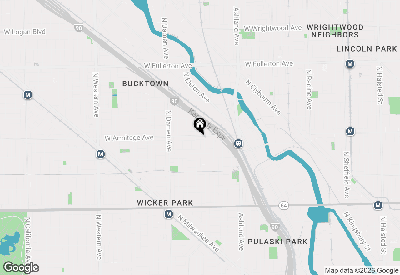 Map of 1815 W Armitage Avenue #3, Chicago, IL 60622