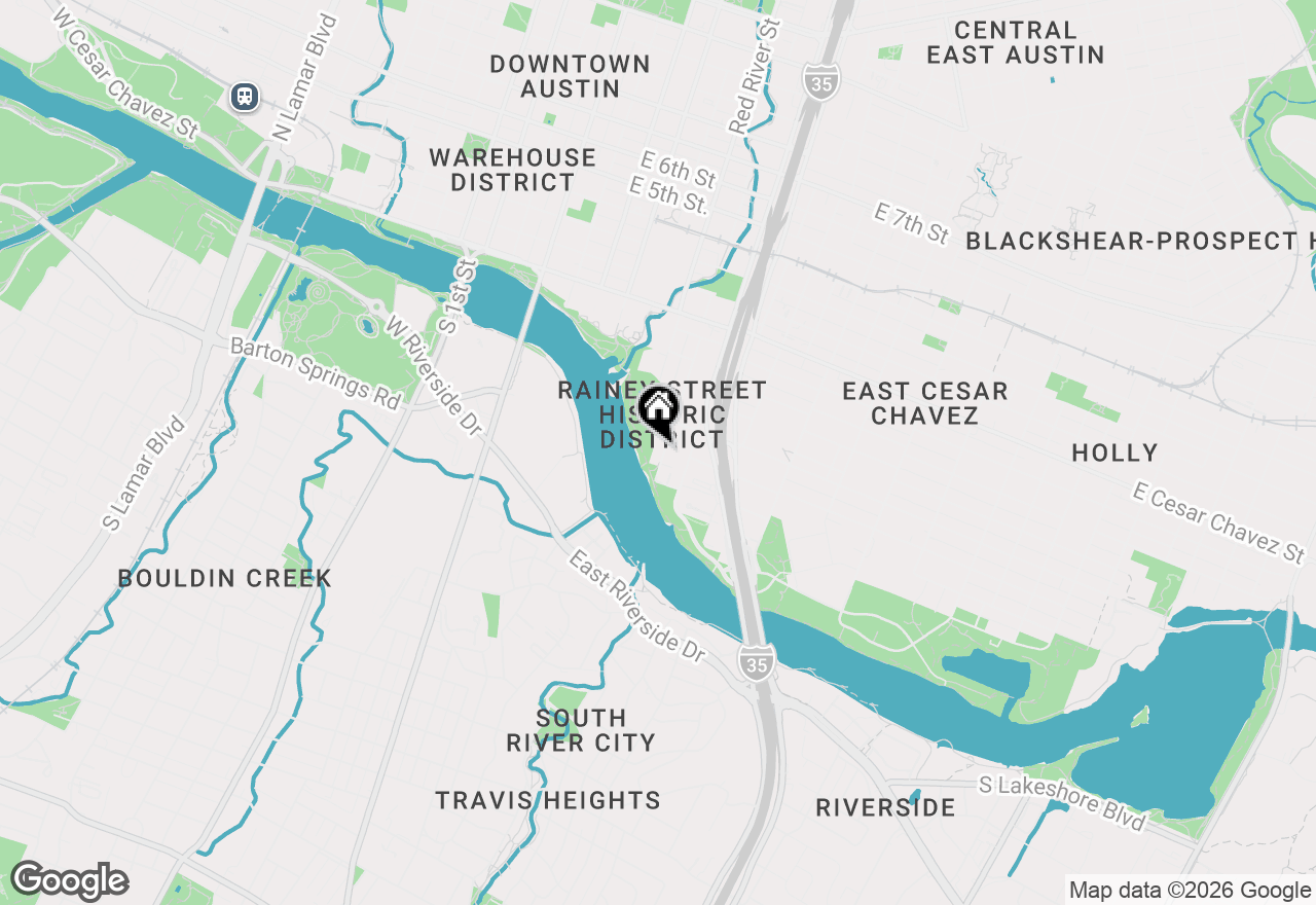 Map of 54 Rainey St #1117, Austin, TX 78701