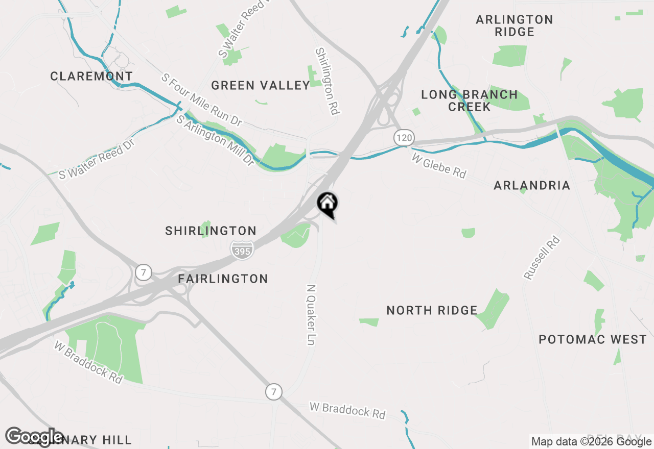 Map of 3540 Martha Custis Drive, Alexandria, VA 22302
