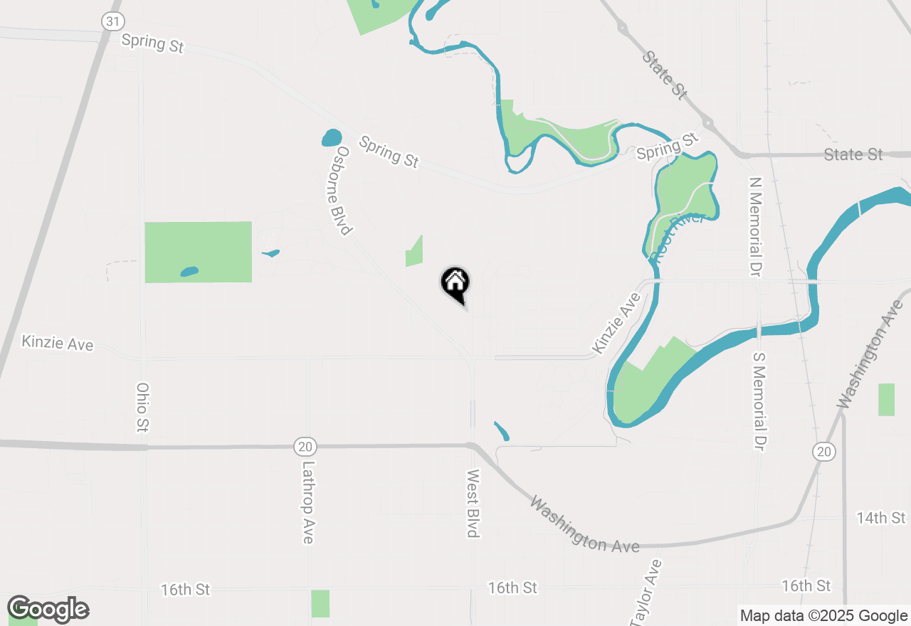 Map of 706 West Blvd, Racine, WI 53405