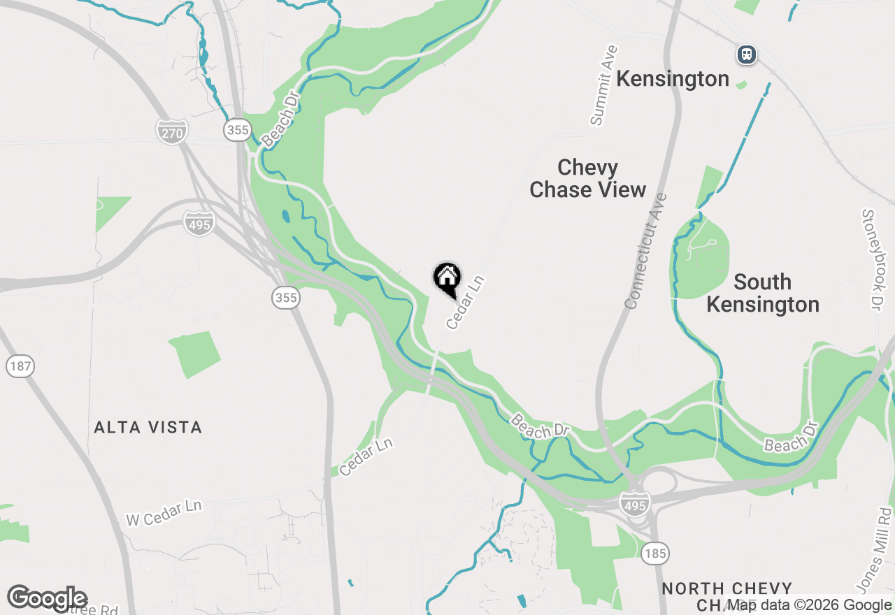 Map of 4505 Conifer Lane, Bethesda, MD 20814