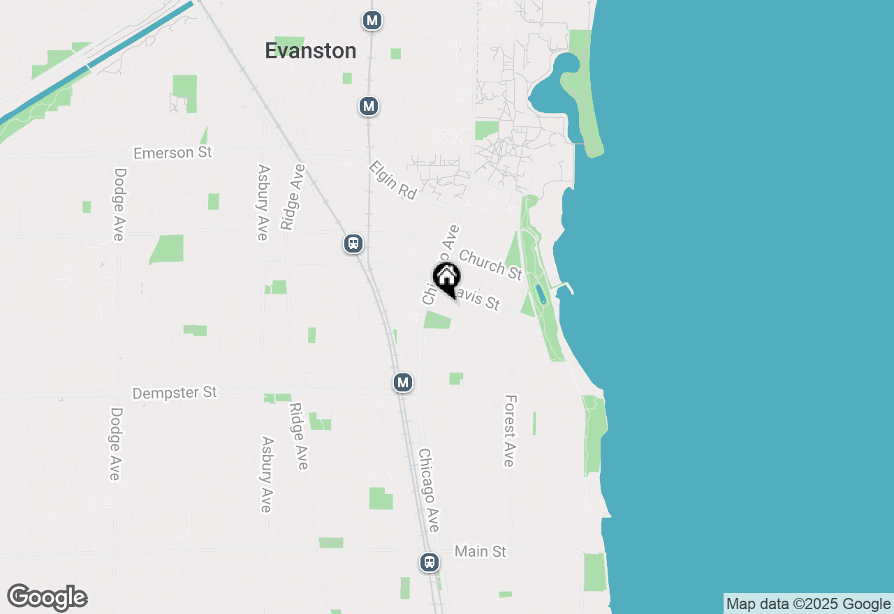 Map of 1508 Hinman Avenue #1A, Evanston, IL 60201