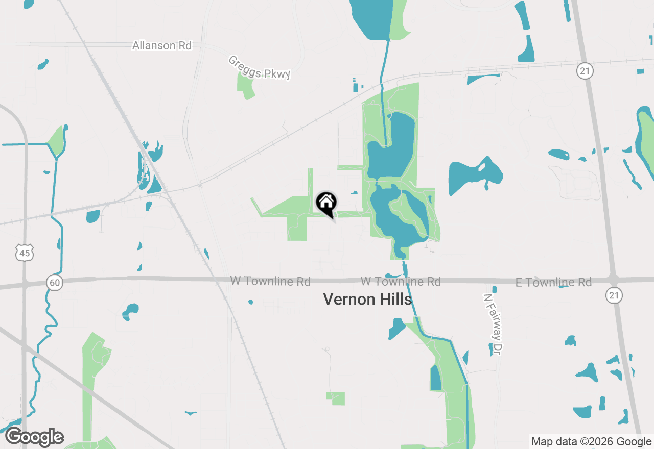 Map of 135 Brandywine Court, Vernon Hills, IL 60061