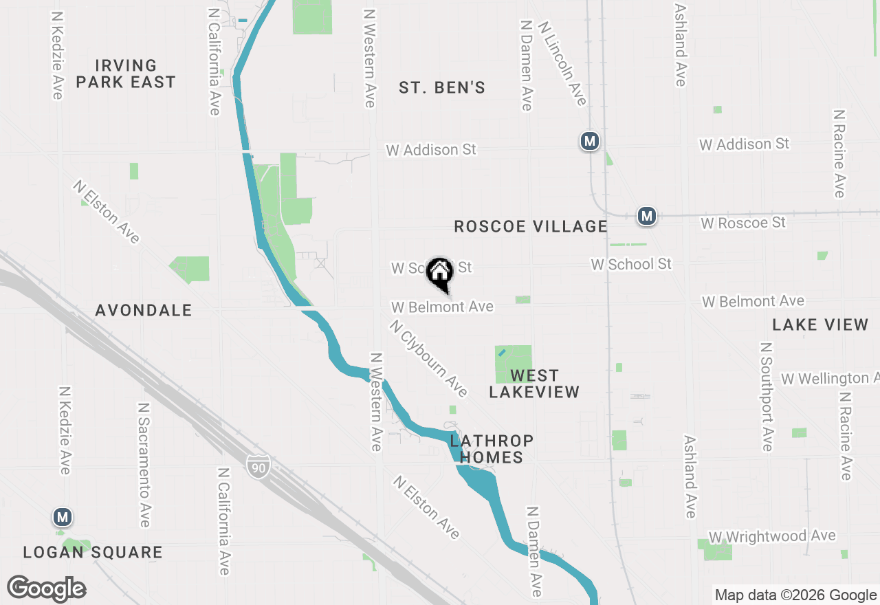 Map of 2222 W Belmont Avenue #301, Chicago, IL 60618