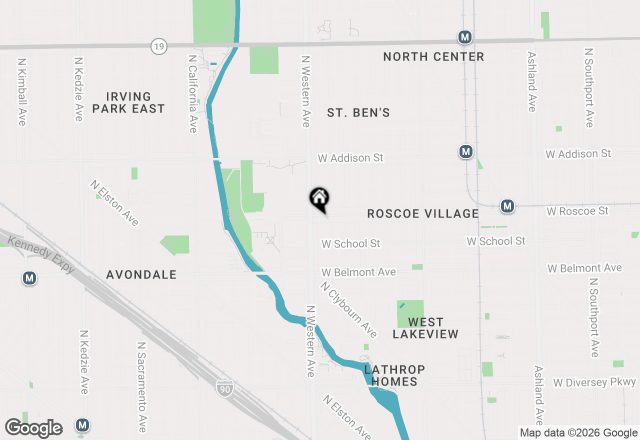 Map of 2341 W Roscoe Street #3W, Chicago, IL 60618