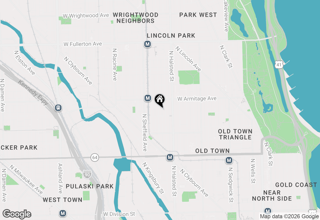 Map of 1925 N Fremont Street, Chicago, IL 60614