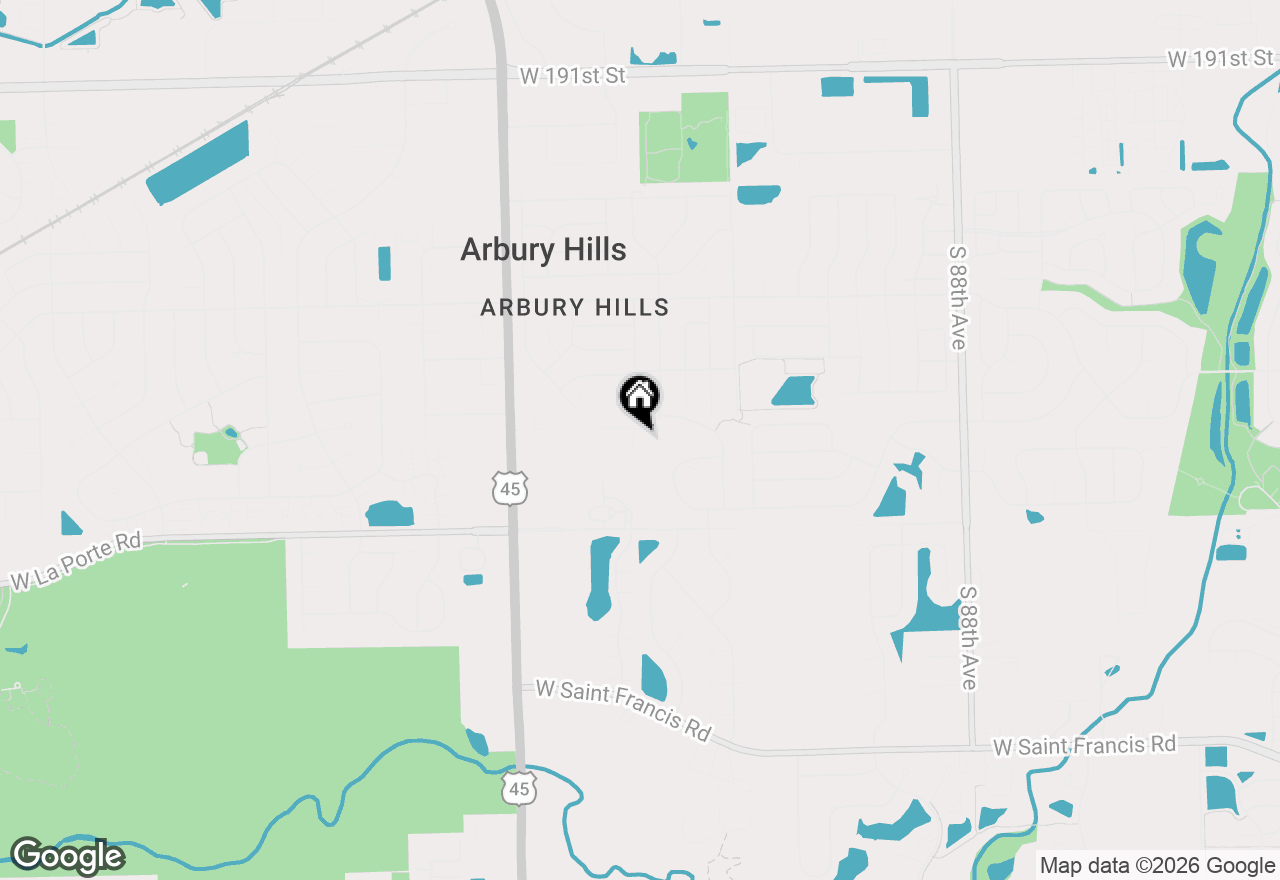 Map of 9437 Parkwood Lane, Tinley Park, IL 60487