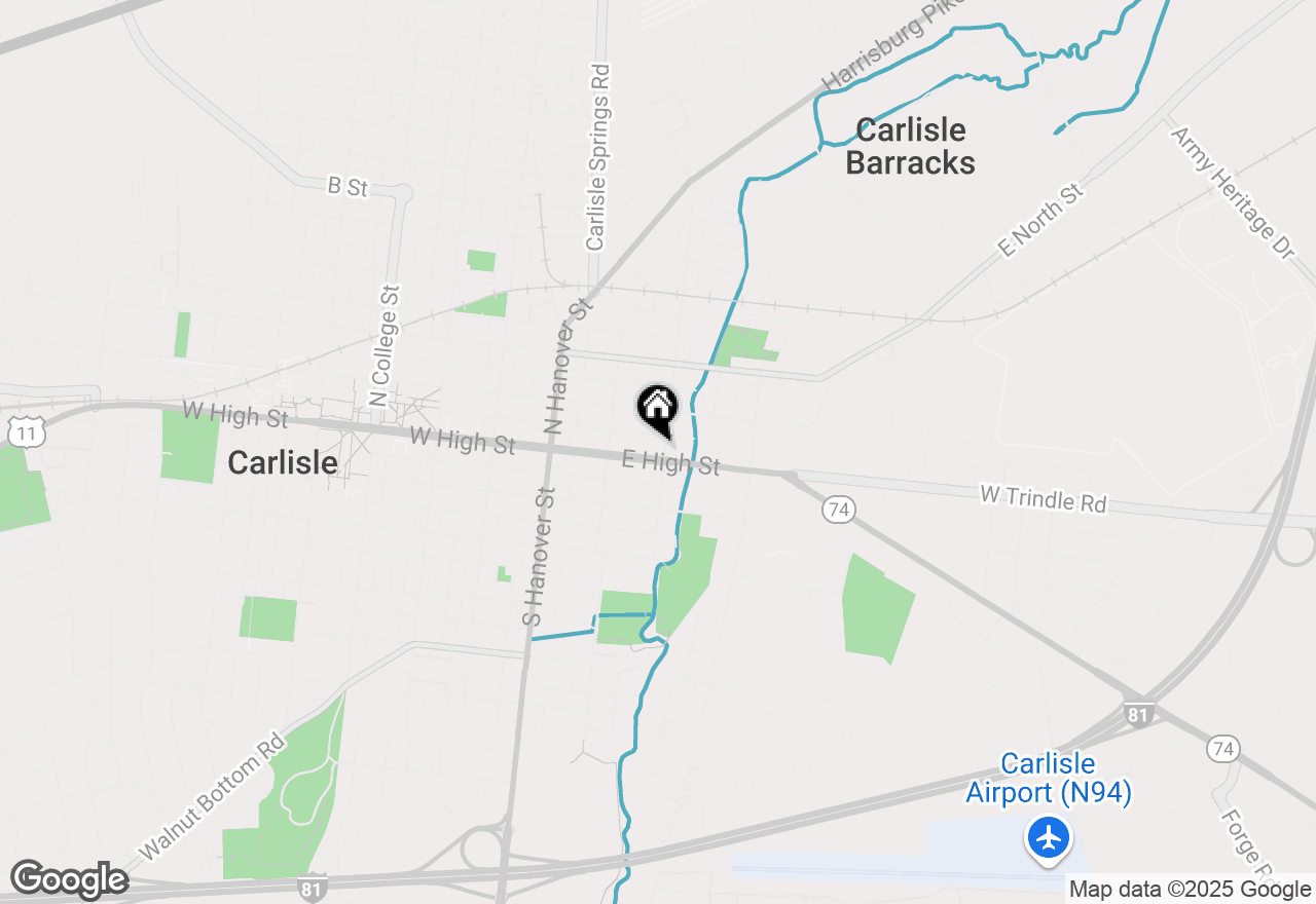 Map of 175 E High Street, Carlisle, PA 17013