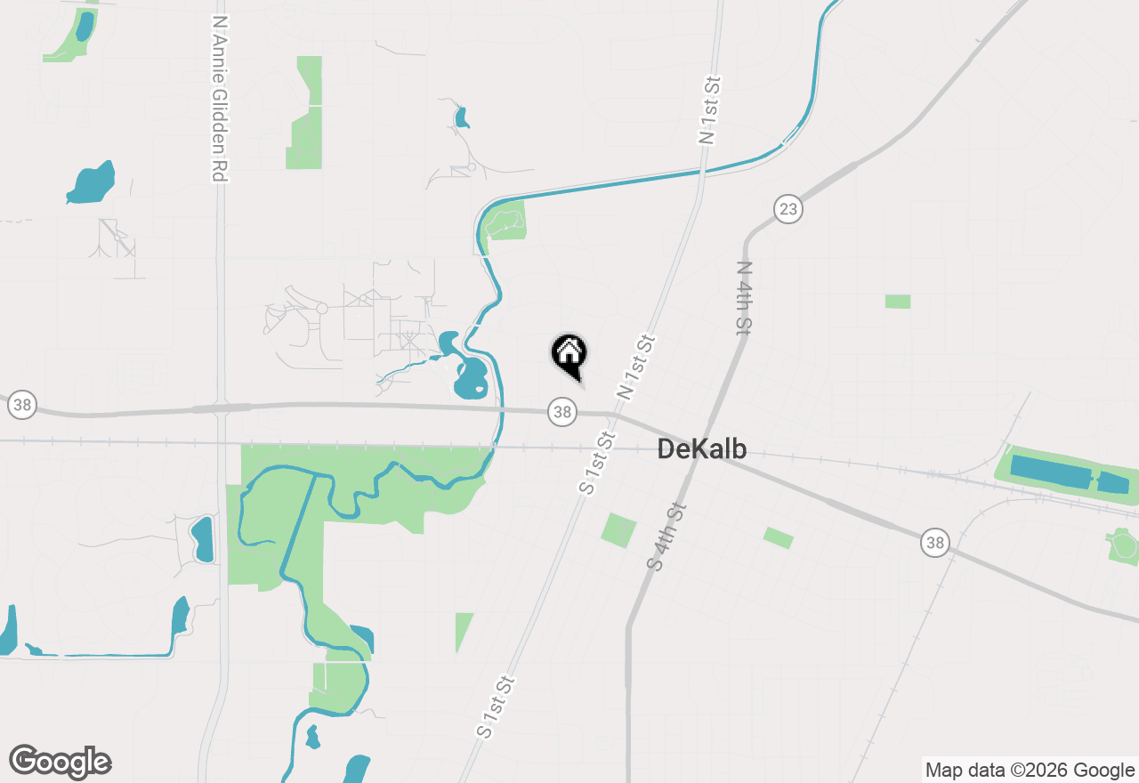 Map of 126 Park Avenue, Dekalb, IL 60115
