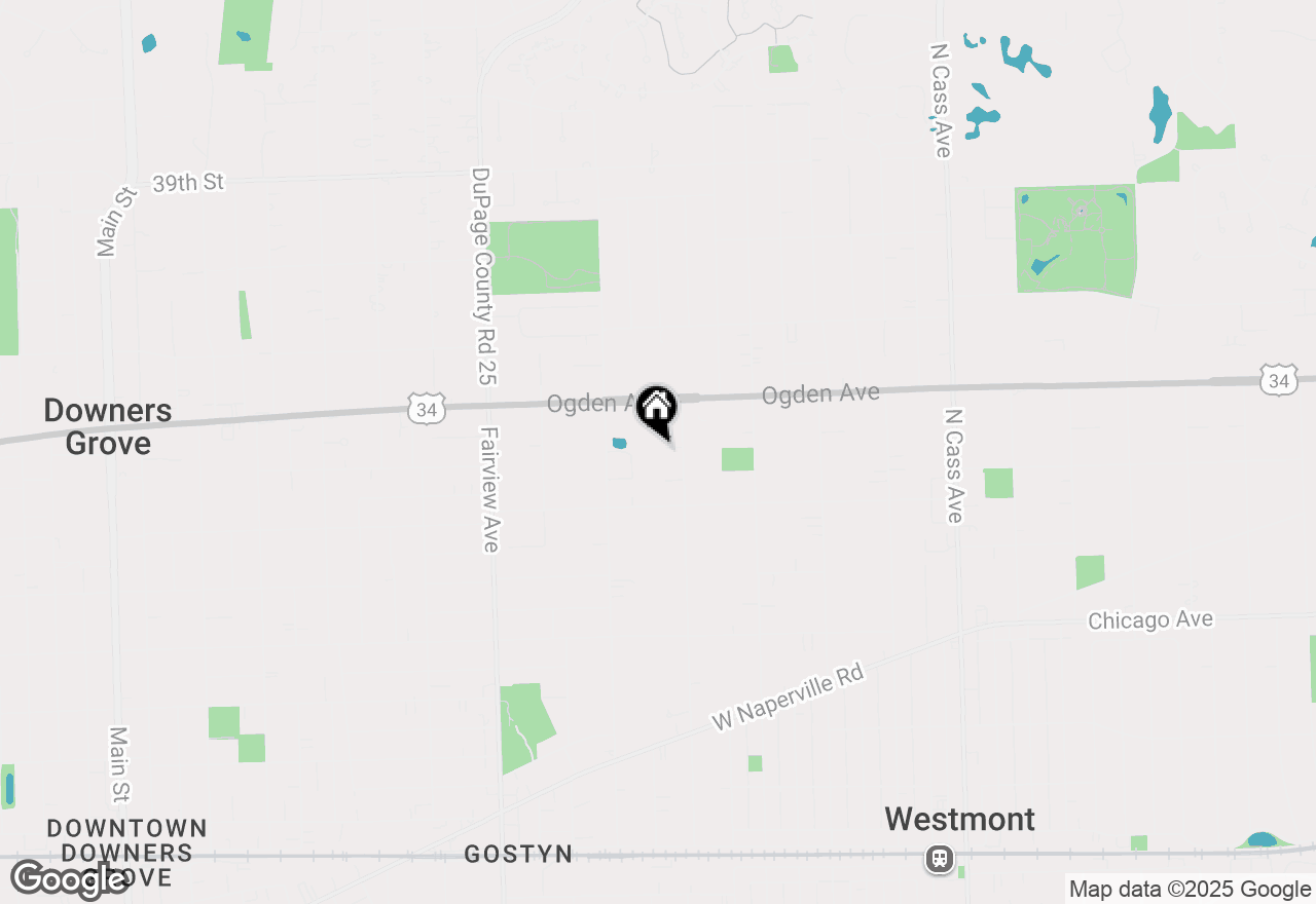 Map of 4340 Roslyn Road, Downers Grove, IL 60515