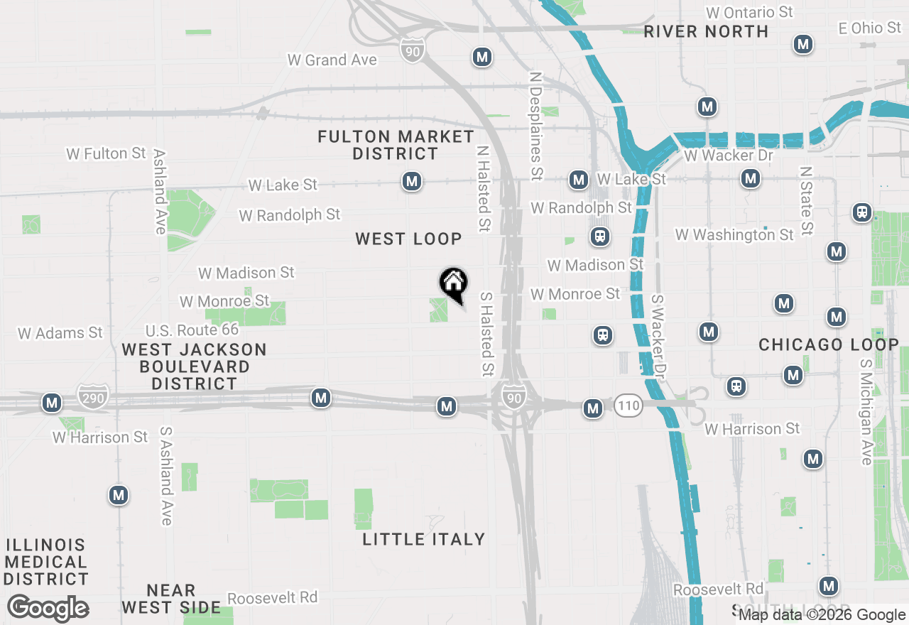 Map of 123 S Peoria Street #P2, Chicago, IL 60607