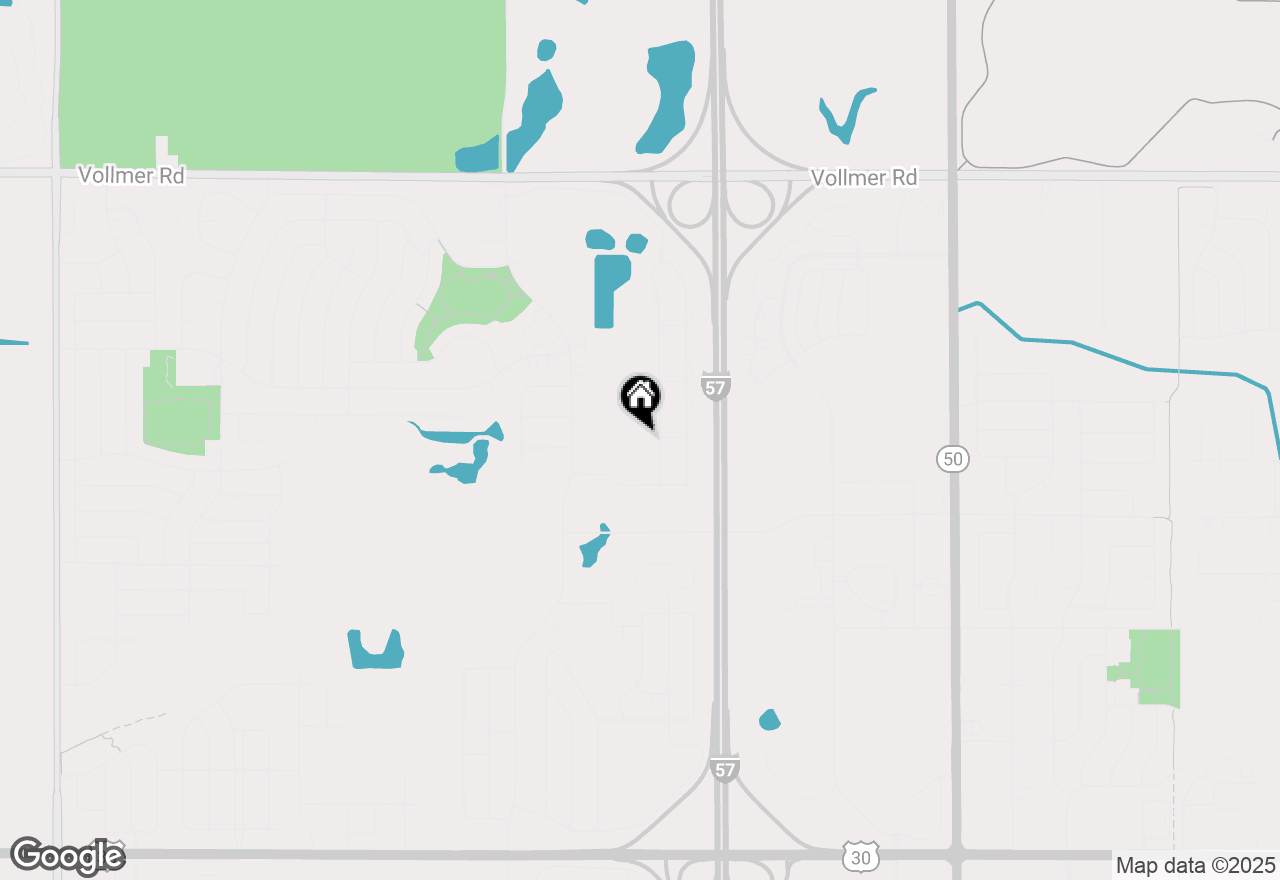 Map of 340 Maryview Court, Matteson, IL 60443