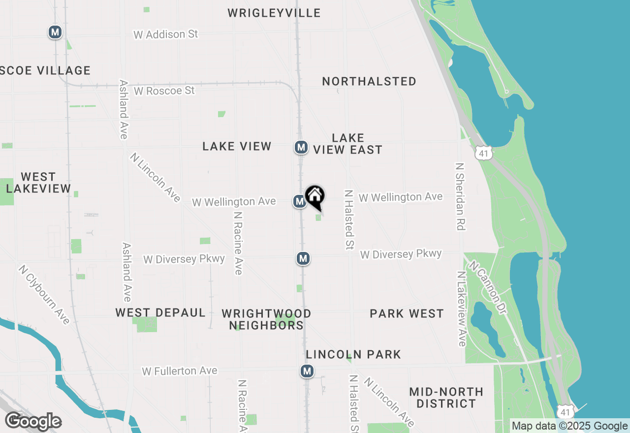 Map of 911 W Oakdale Avenue #B2, Chicago, IL 60657