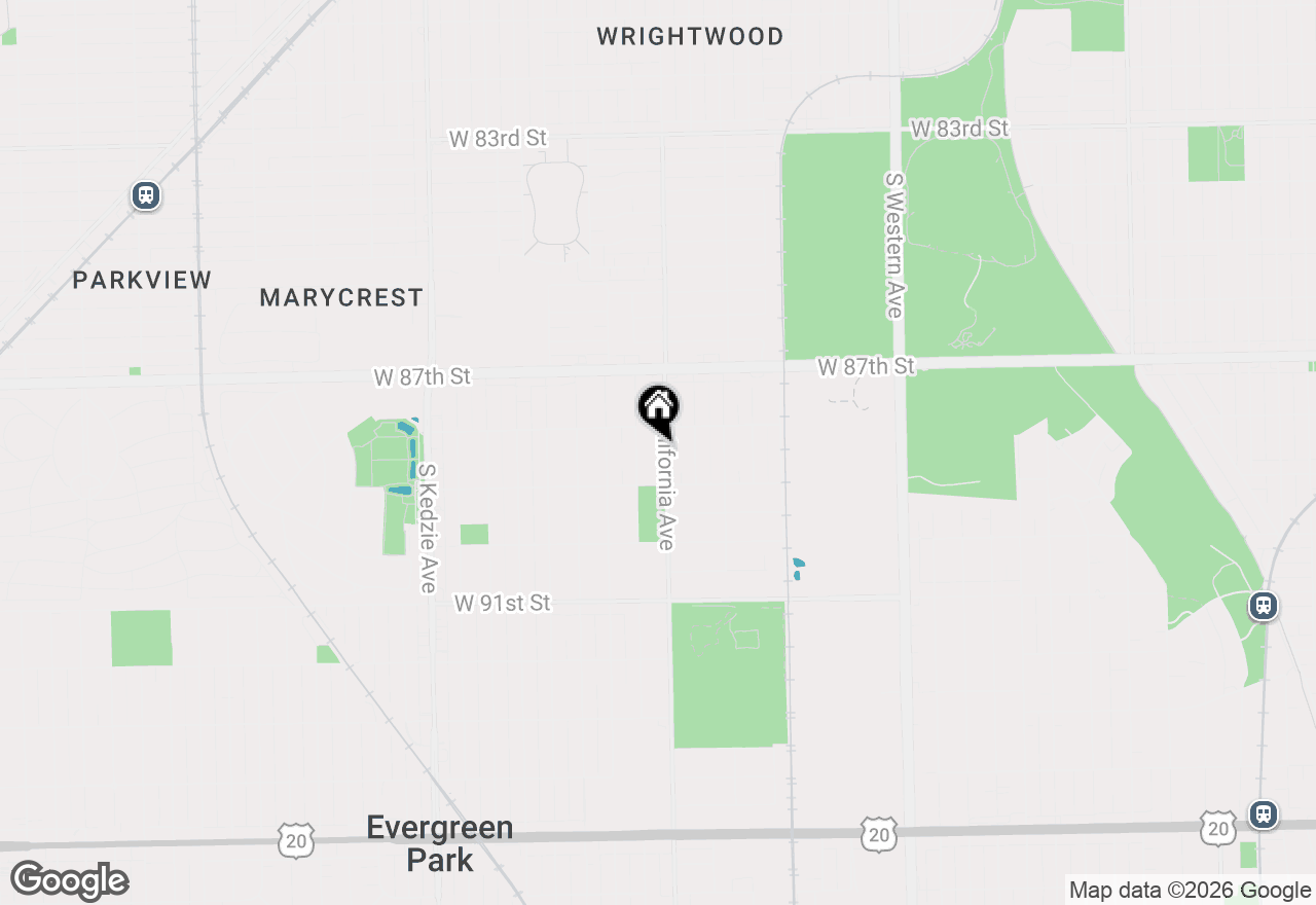 Map of 8822 S California Avenue, Evergreen Park, IL 60805