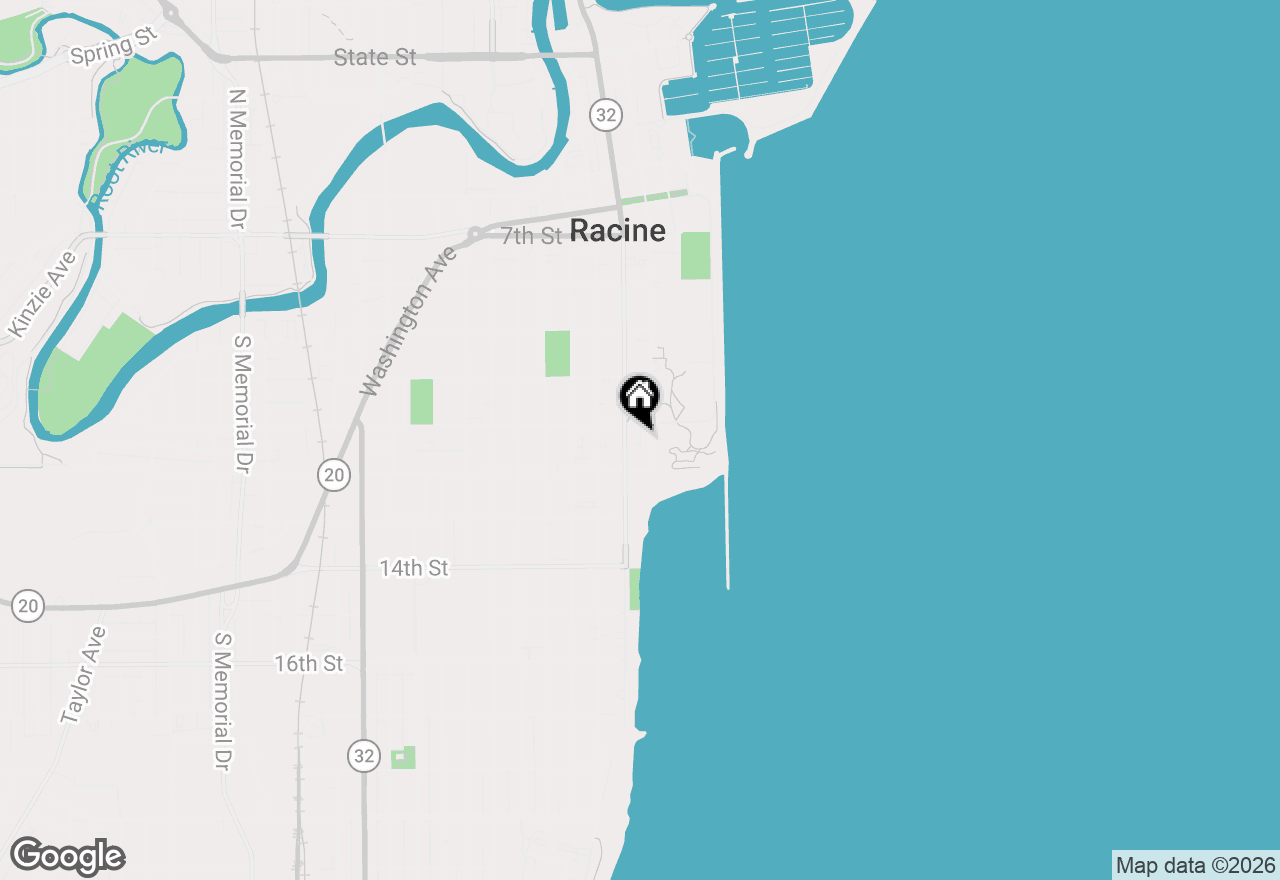 Map of 111 11th St #1CN, Racine, WI 53403