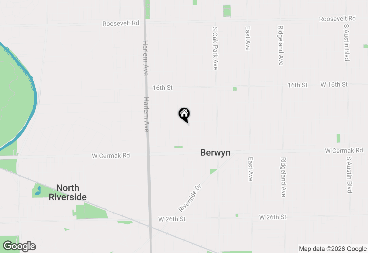 Map of 1915 Home Avenue, Berwyn, IL 60402