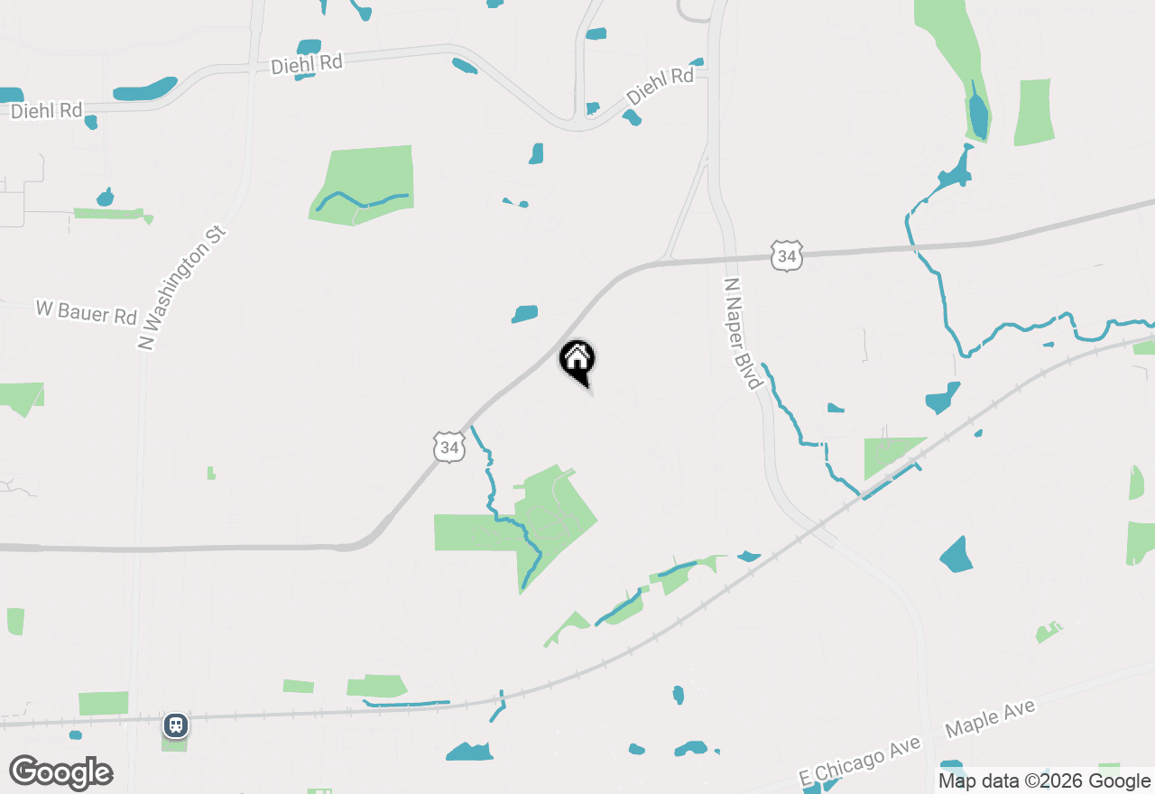 Map of 1165 Dickens Avenue, Naperville, IL 60563