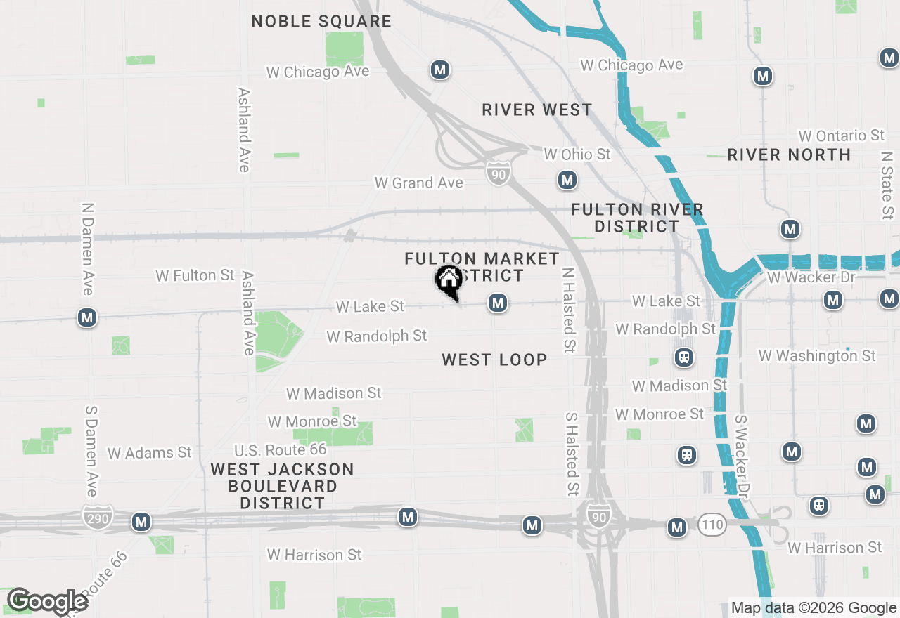 Map of 1101 W Lake Street #3C, Chicago, IL 60607
