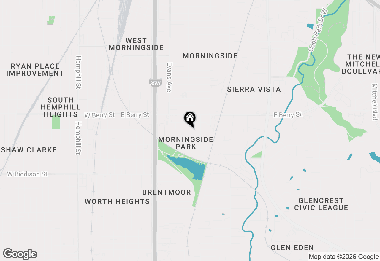Map of 3221 New York Avenue, Fort Worth, TX 76110