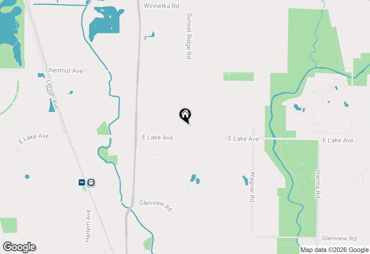 Map of 1428 Sunset Ridge Road, Glenview, IL 60025