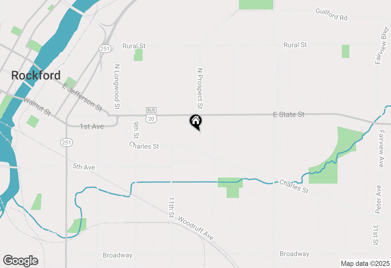 Map of 229 S Prospect Street, Rockford, IL 61104