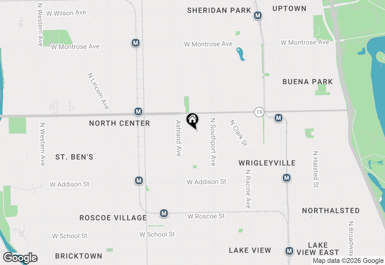 Map of 3855 N Greenview Avenue #2A, Chicago, IL 60613