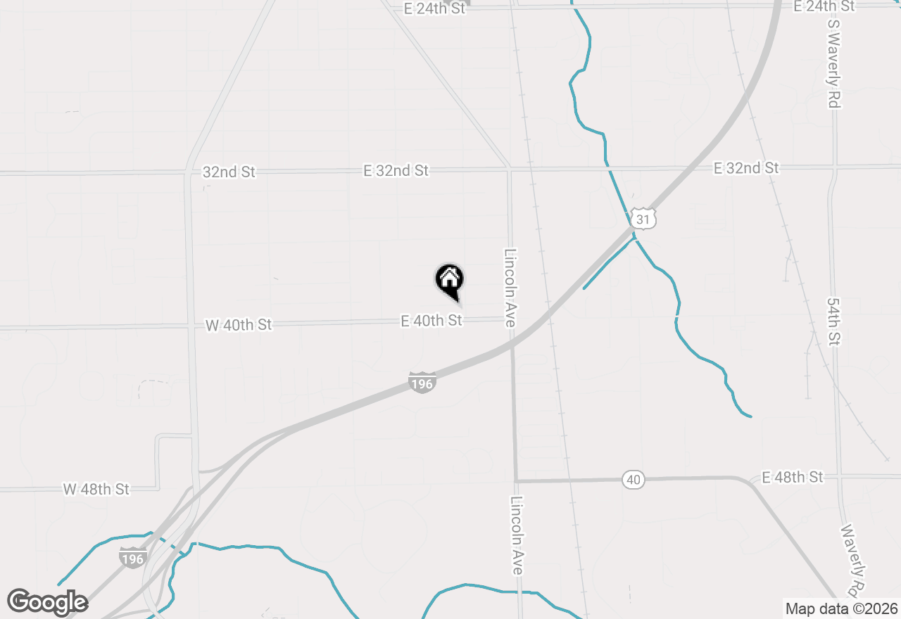 Map of 136 E 39th Street, Holland, MI 49423