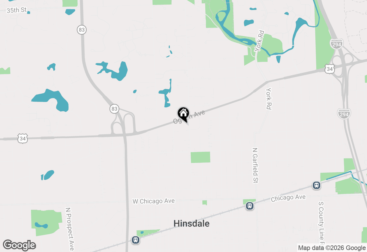 Map of (Address confidential), Hinsdale, Illinois 60521